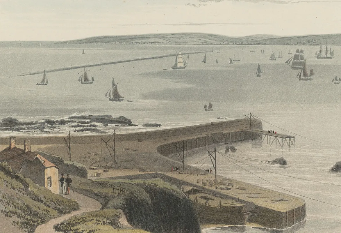 Quay At Straddon Point Near Plymouth