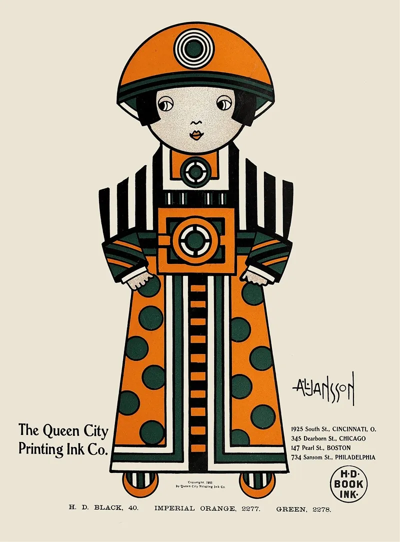 Queen City Ink Ad 02 Wall Art by Augustus Jansson - High-Resolution Digital Print