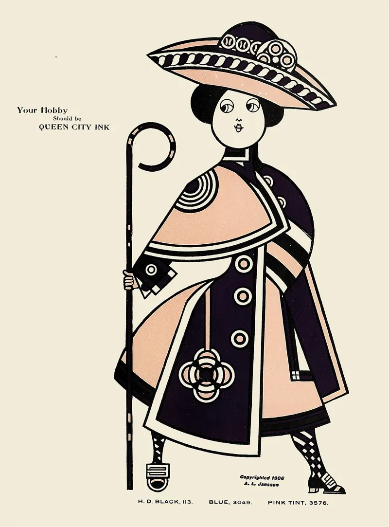 Queen City Ink Ad 34 Wall Art by Augustus Jansson - High-Resolution Digital Print