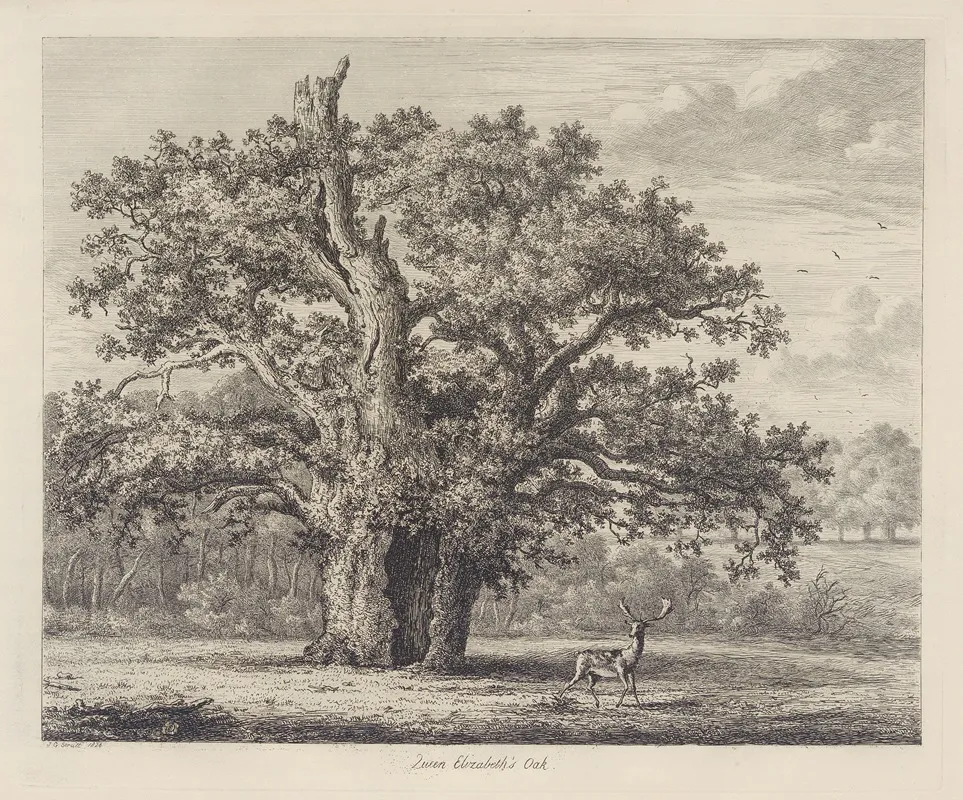 Queen Elizabeths Oak Wall Art by Jacob George Strutt - High-Resolution Digital Print