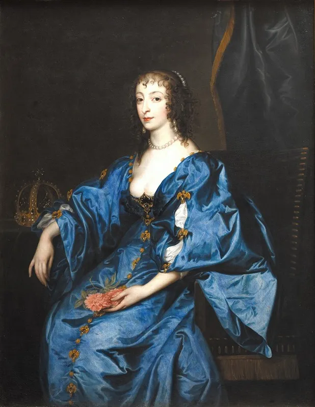 Queen Henrietta Maria Of England Wall Art by Anthony van Dyck - High-Resolution Digital Print