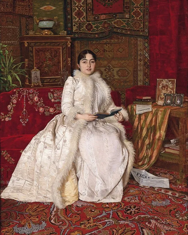 Queen Natalia Obrenovic Of Serbia In Paris