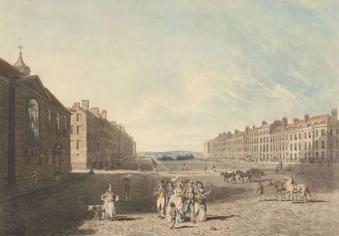 Queen Square London Wall Art by Edward Dayes - High-Resolution Digital Print
