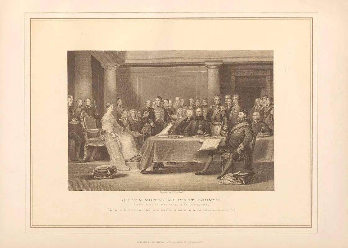 Queen Victorias First Council Sir David Wilkie Wall Art by Thomas Archer - High-Resolution Digital Print
