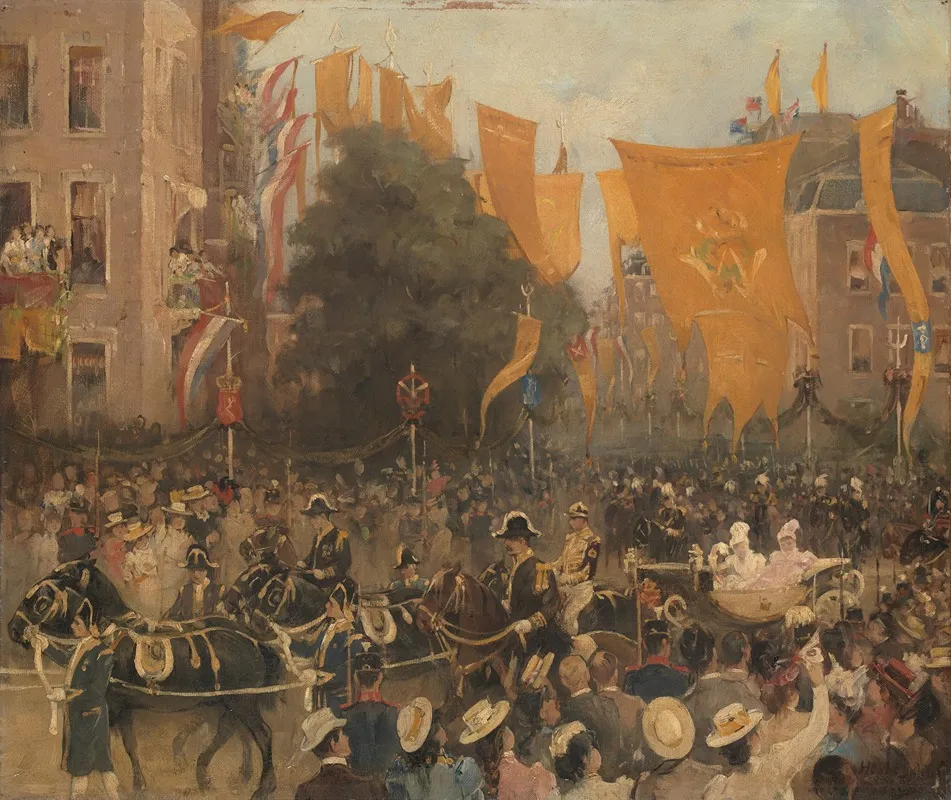 Queen Wilhelmina Entering Amsterdam In 1898