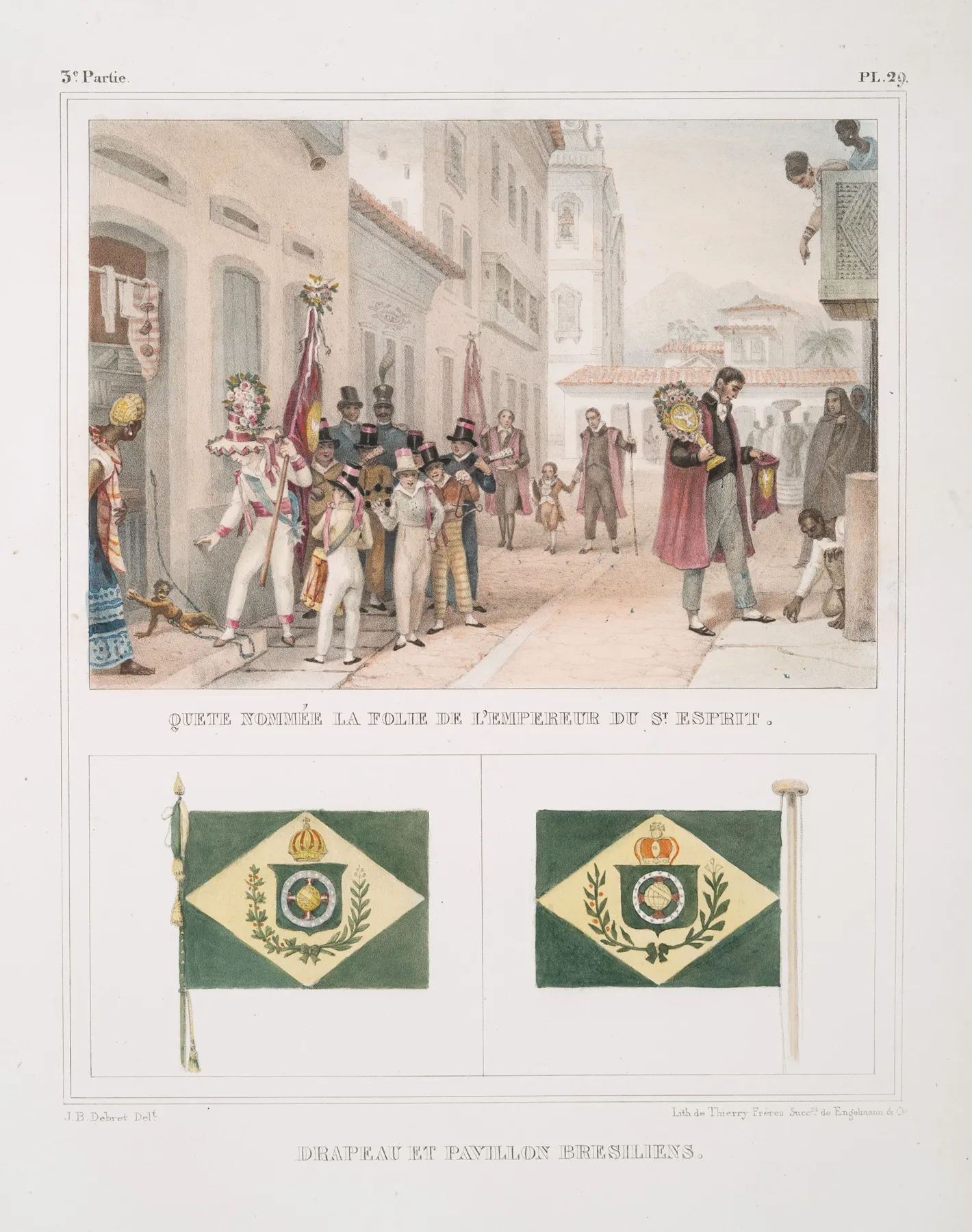 Quete Nommee La Folie De Lempereur Du St Esprit Drapeau Et Pavillon Bresiliens