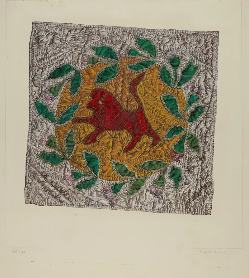 Quilt Block Red Lion