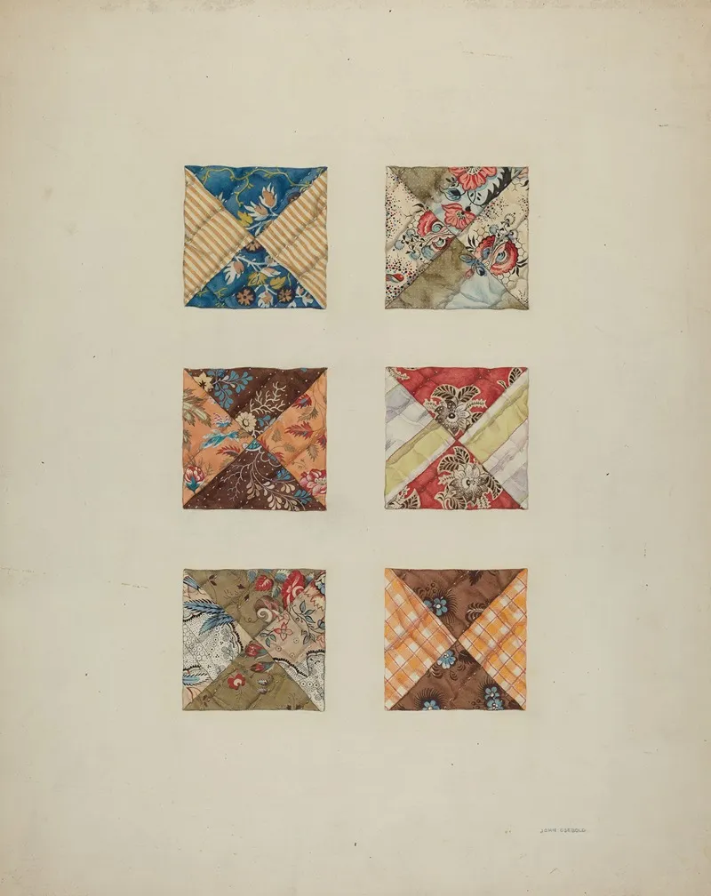 Quilt Swatches Wall Art by John Osbold - High-Resolution Digital Print