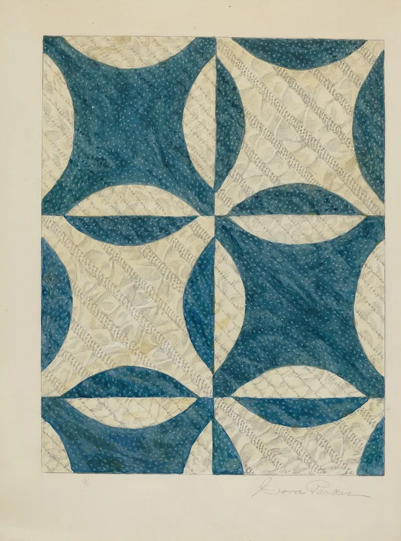 Quilted And Pieced Coverlet