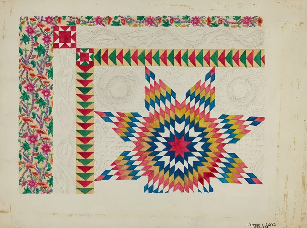 Quilted Applique Coverlet