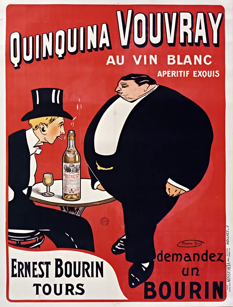 Quinquina Vouvray Au Vin Blanc Aperitif Exquis Wall Art by Maurice Biais - High-Resolution Digital Print