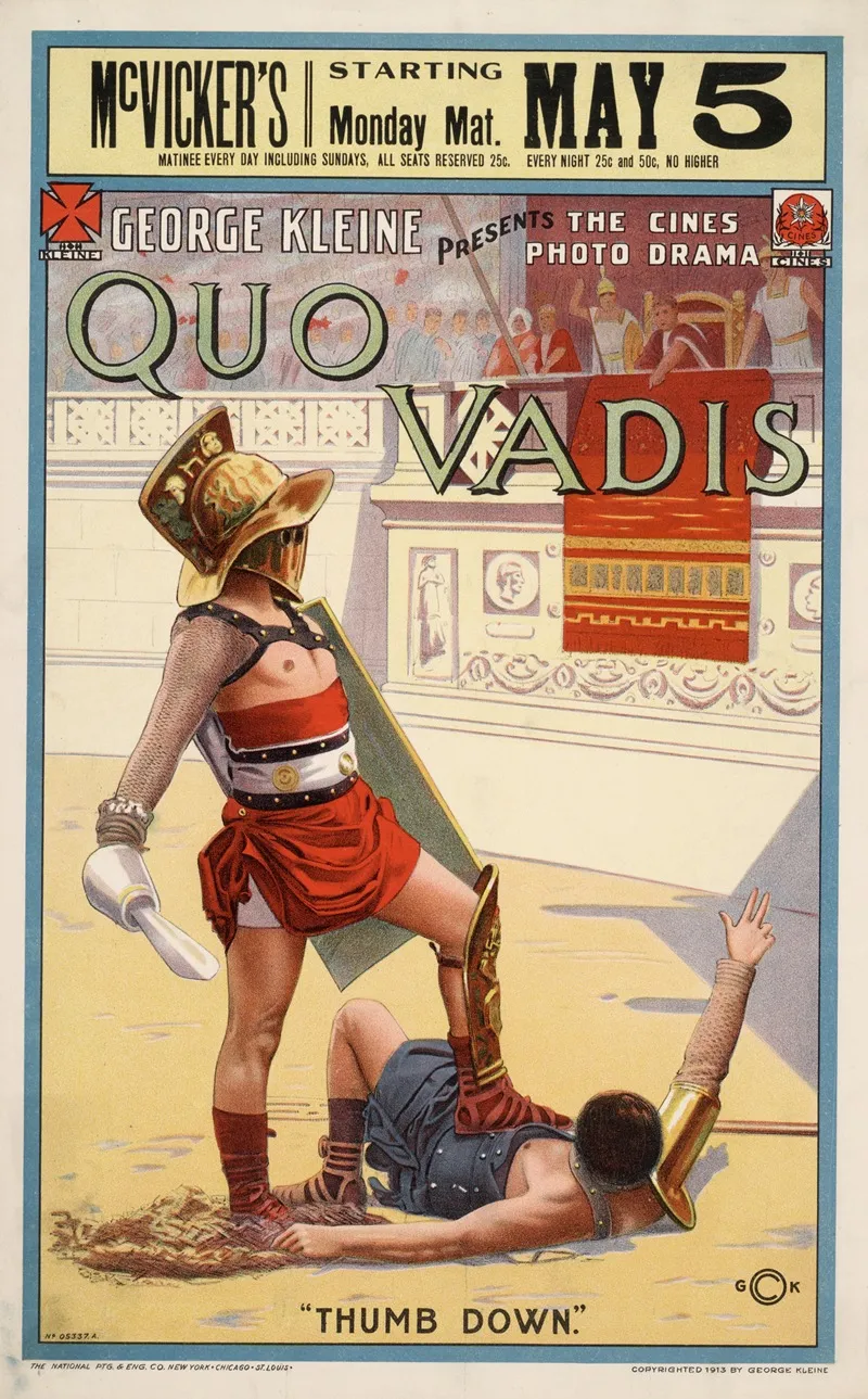 Quo Vadis Thumb Down Wall Art by National Printing &amp; Engraving Company - High-Resolution Digital Print