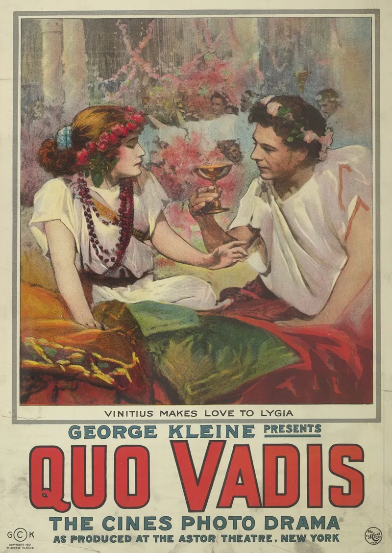 Quo Vadis Vinitius Makes Love To Lygia Wall Art by H.C. Miner Litho. Co. - High-Resolution Digital Print