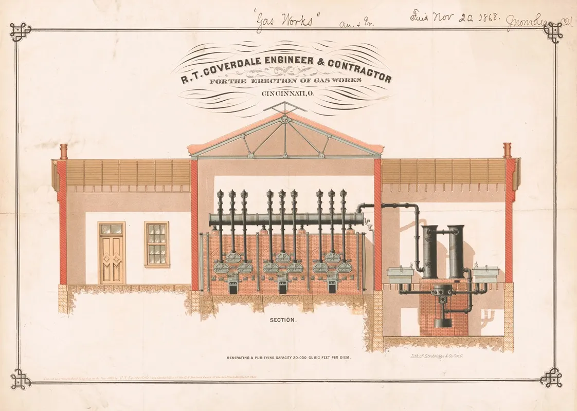 R T Coverdale Engineer Contractor For The Erection Of Gas Works Cincinnati O