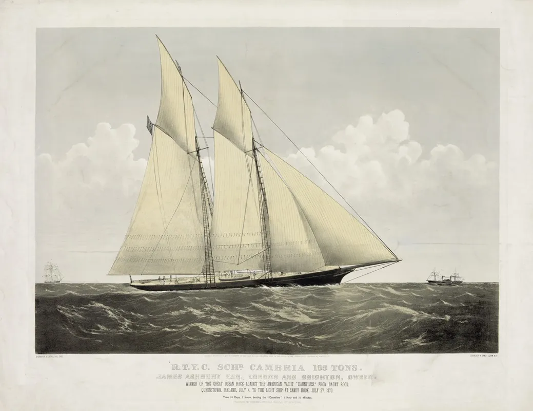 R T Y C Schr Cambria 199 Tons James Ashbury Esq London And Brighton Owner