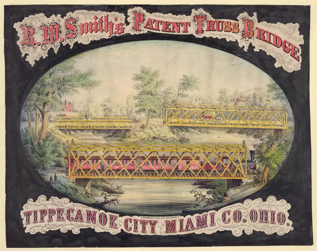 R W Smiths Patent Truss Bridge Tippecanoe City Miami Co Ohio
