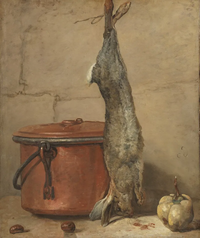 Rabbit And Copper Pot Wall Art by Jean Siméon Chardin - High-Resolution Digital Print