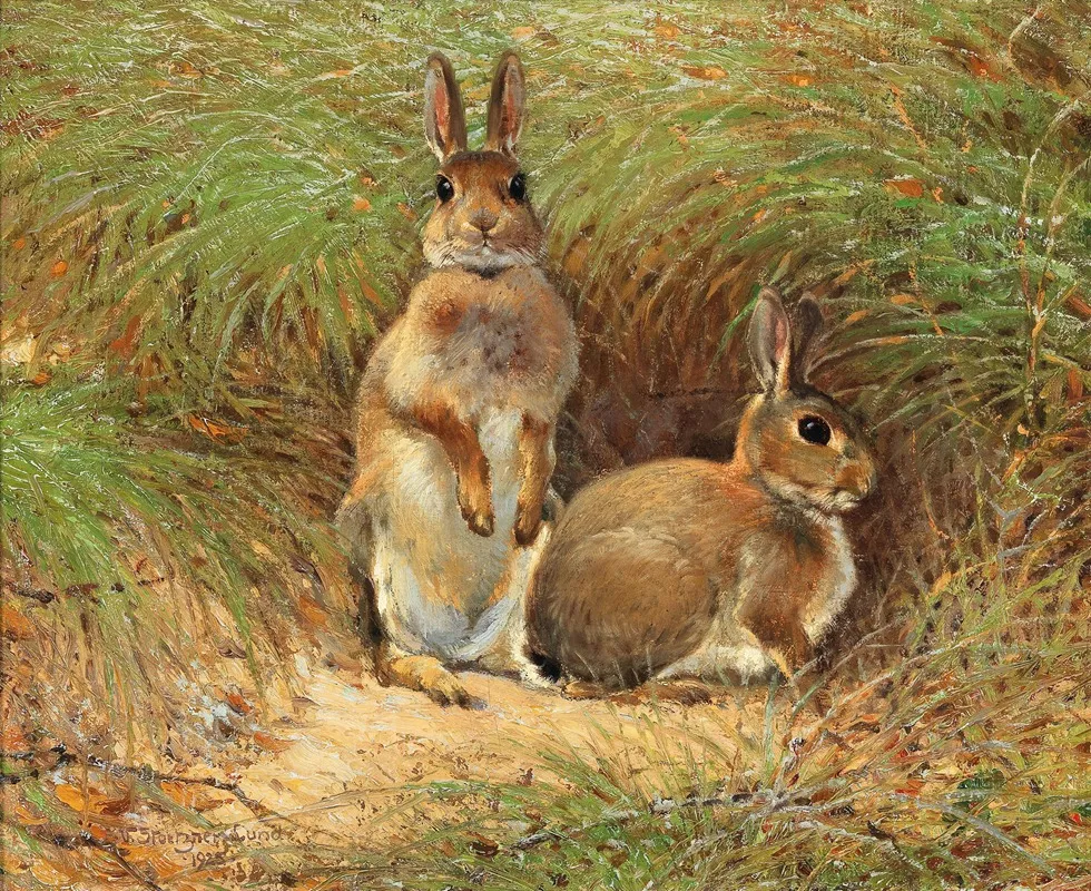 Rabbits 2 Wall Art by Victor Stoetzner-Lund - High-Resolution Digital Print