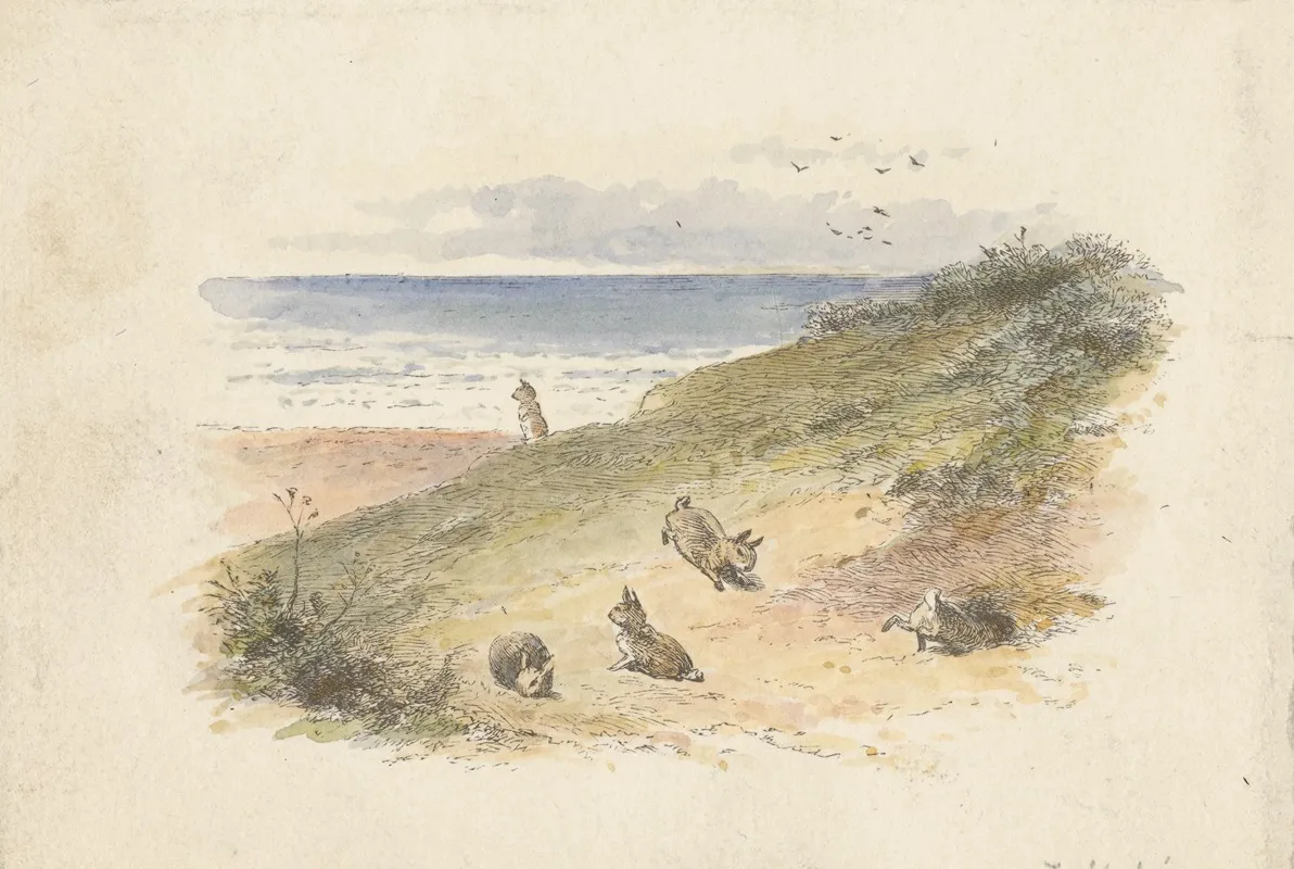 Rabbits Tail Piece Wall Art by Alfred W. Cooper - High-Resolution Digital Print