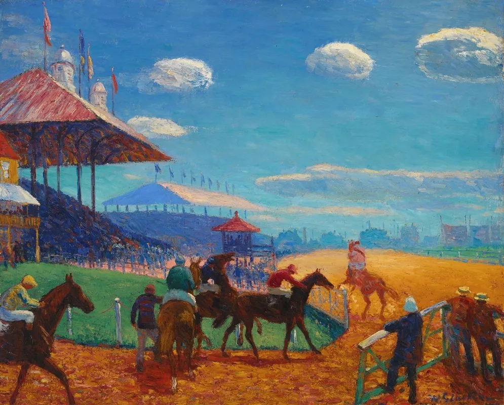 Race Track Wall Art by William James Glackens - High-Resolution Digital Print