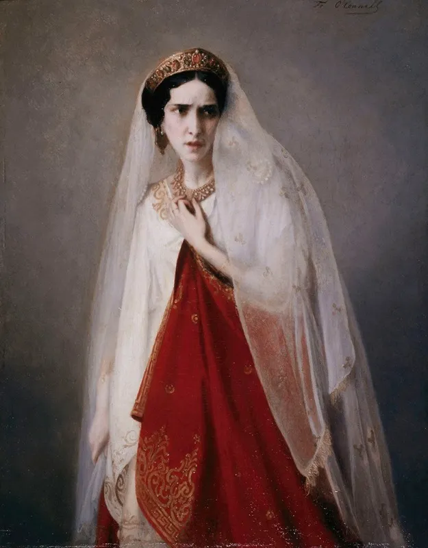 Rachel 1821 1858 Dans Le Role De Phedre Wall Art by Frédérique Emilie-Auguste O'Connell - High-Resolution Digital Print