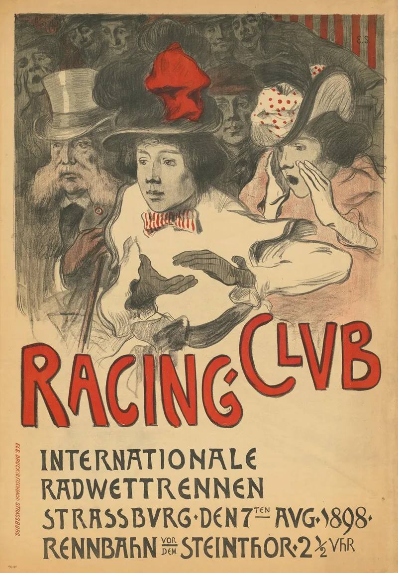 Racing Club Internationale Radwettrennen Strassburg Wall Art by Emile Schneider - High-Resolution Digital Print