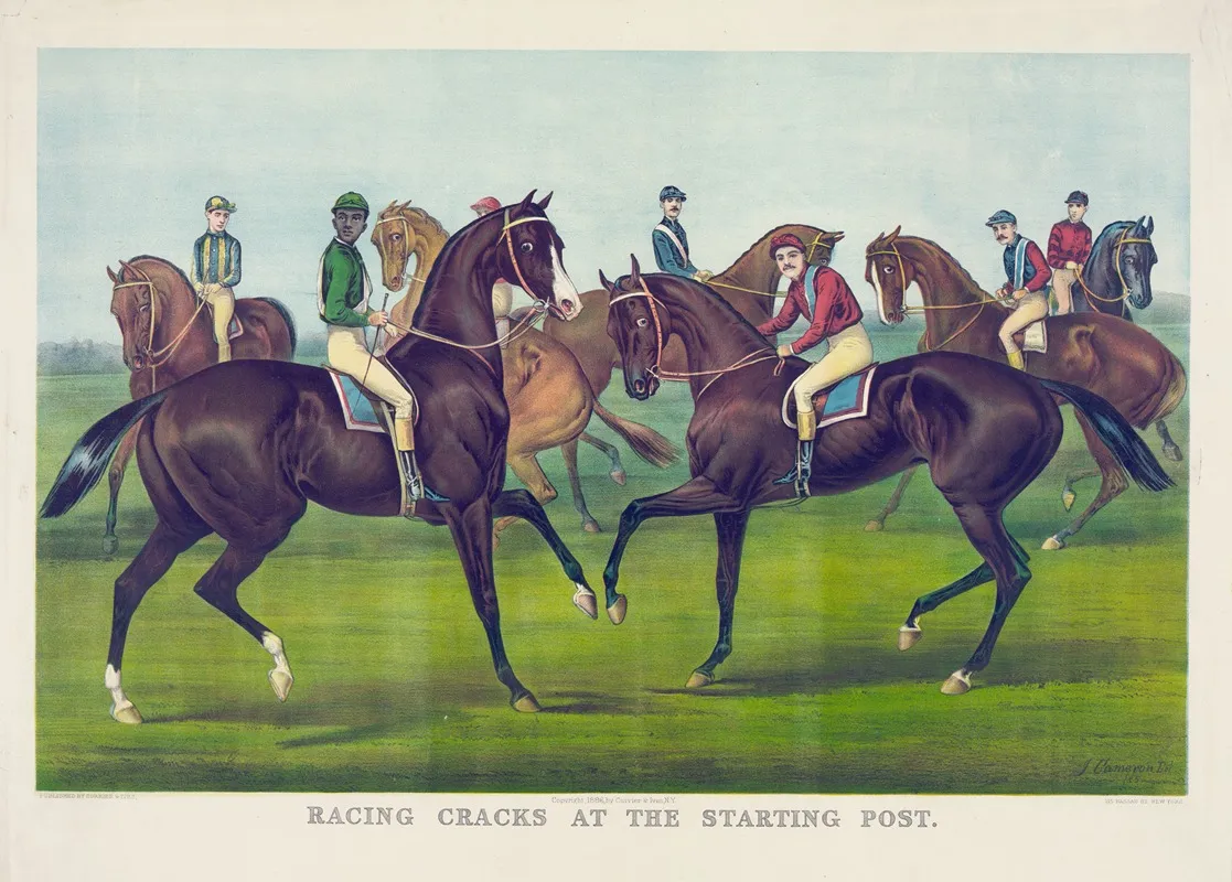 Racing Cracks At The Starting Post Wall Art by John Cameron - High-Resolution Digital Print