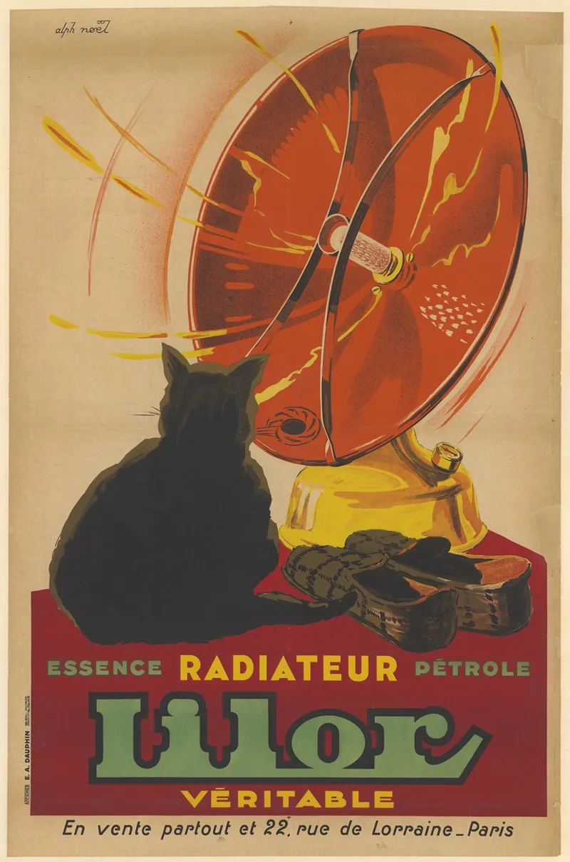 Radiateur Lilor Essence Petrole Wall Art by Alphonse Noël - High-Resolution Digital Print
