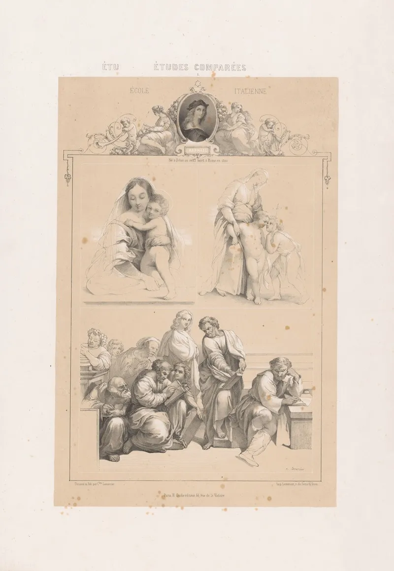 Rafael Ecole Italienne Wall Art by Joseph Rose Lemercier - High-Resolution Digital Print