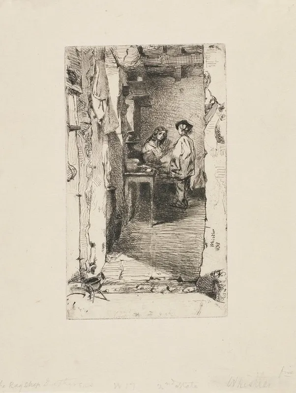 Rag Pickers Quartier Mouffetard Paris 2 Wall Art by James Abbott McNeill Whistler - High-Resolution Digital Print