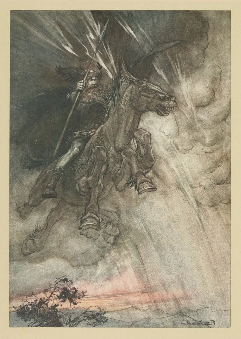 Raging Wotan Rides To The Rock Like A Storm Wind He Comes