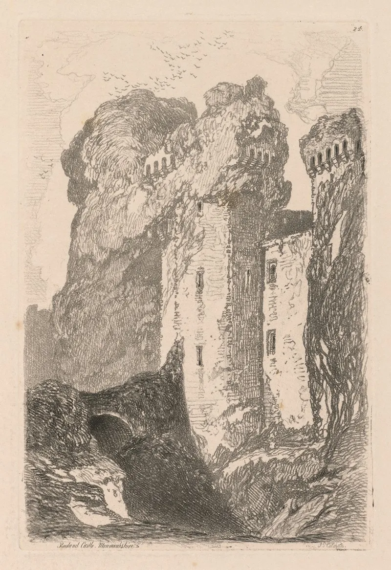 Ragland Castle Monmouthshire Wall Art by John Sell Cotman - High-Resolution Digital Print