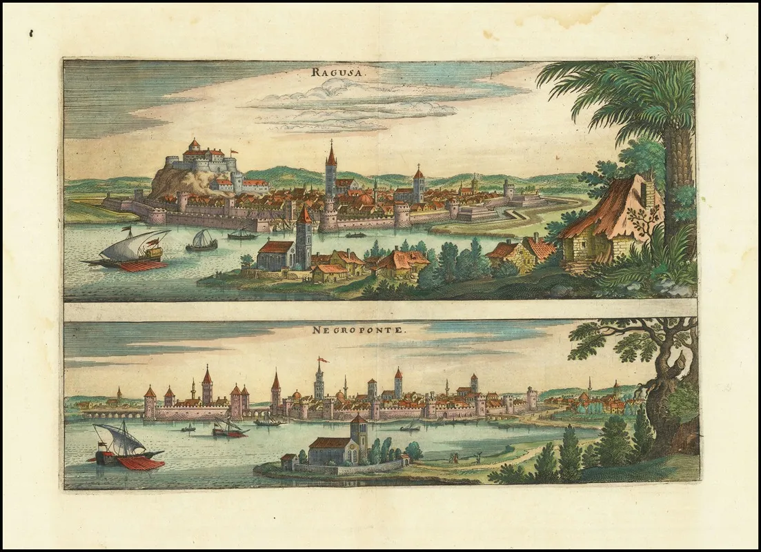 Ragusa Negroponte Wall Art by Matthaus Merian - High-Resolution Digital Print
