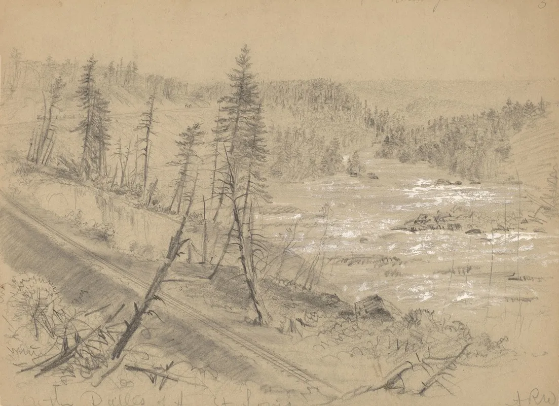 Railroad On The Dalles Of The St Louis