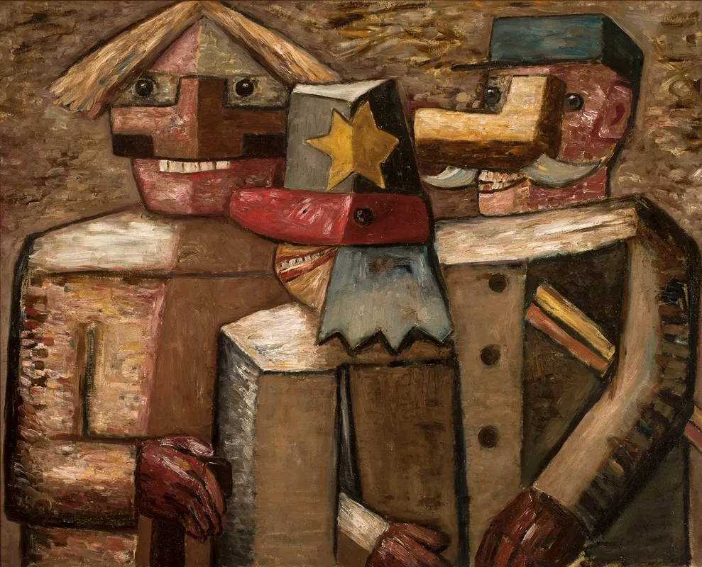 Railwaymen Wall Art by Tadeusz Makowski - High-Resolution Digital Print