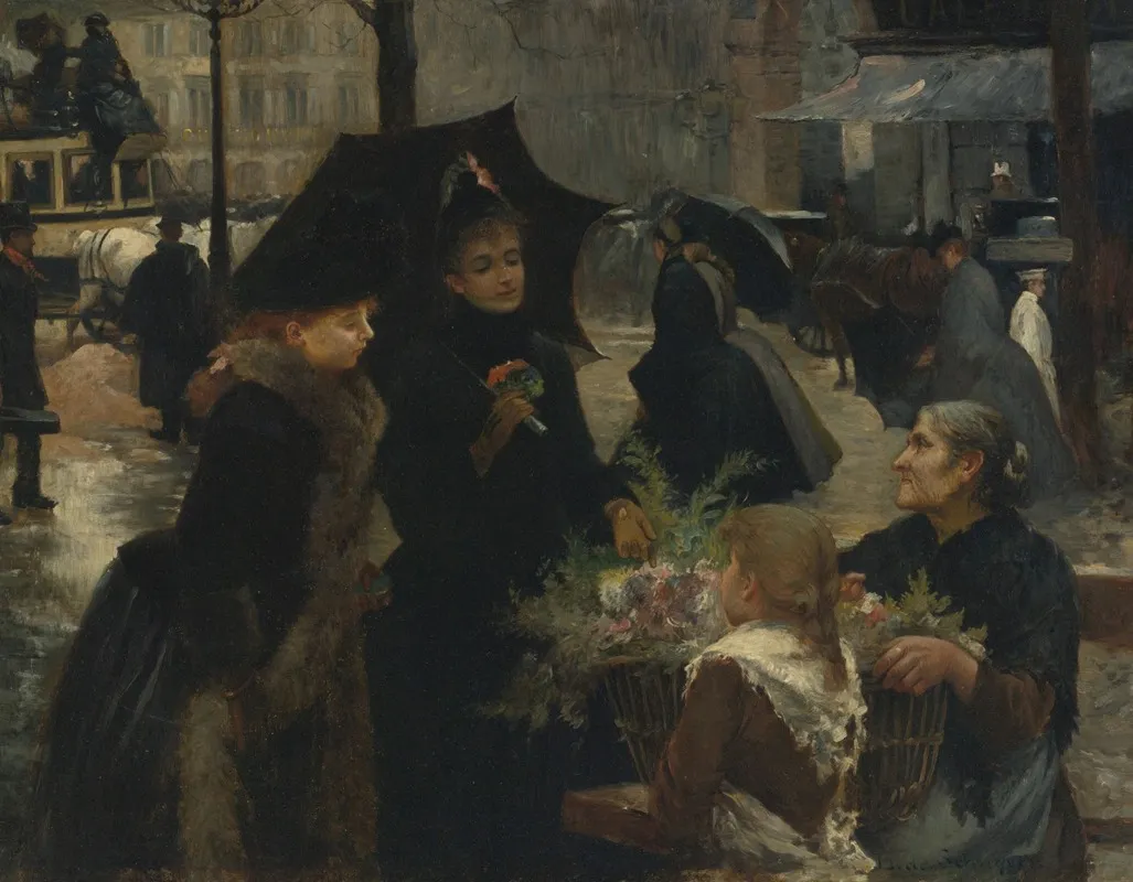 Rainy Day Flower Seller