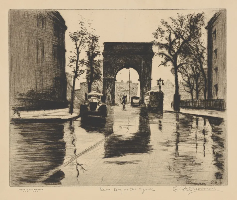 Rainy Day On The Square