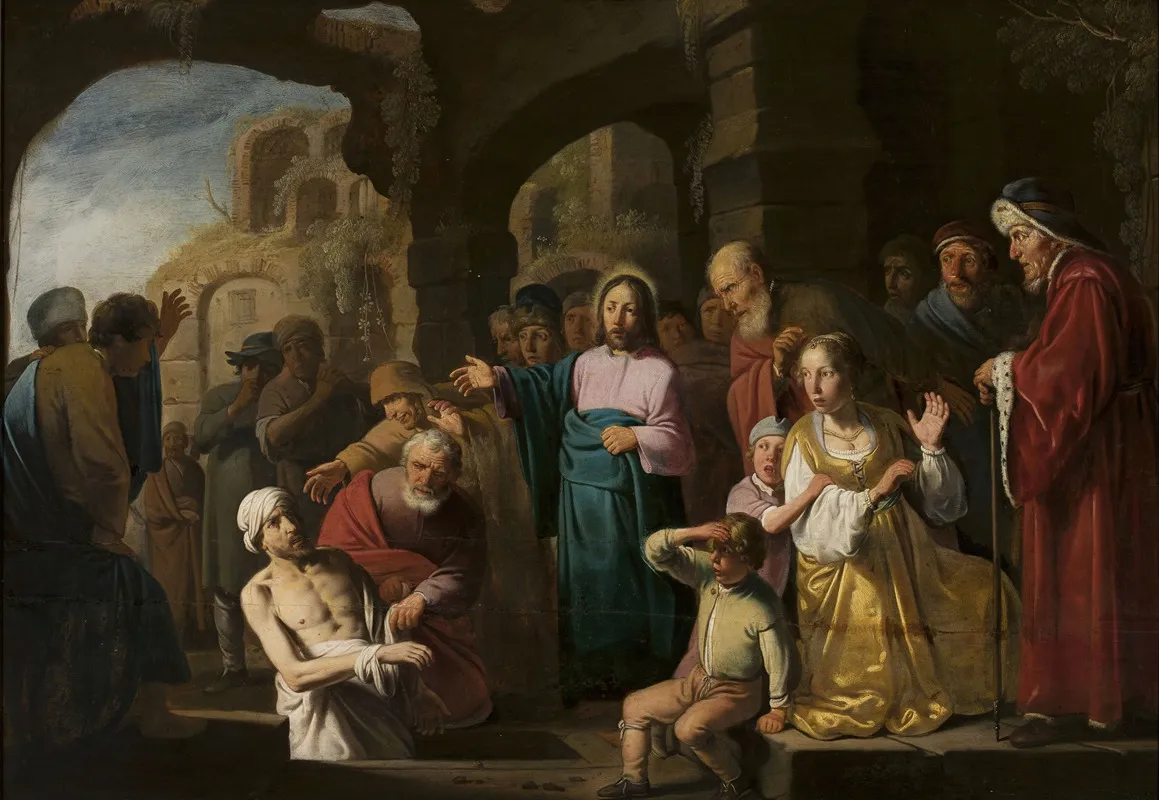 Raising Of Lazarus 3 Wall Art by Claes Moeyaert - High-Resolution Digital Print