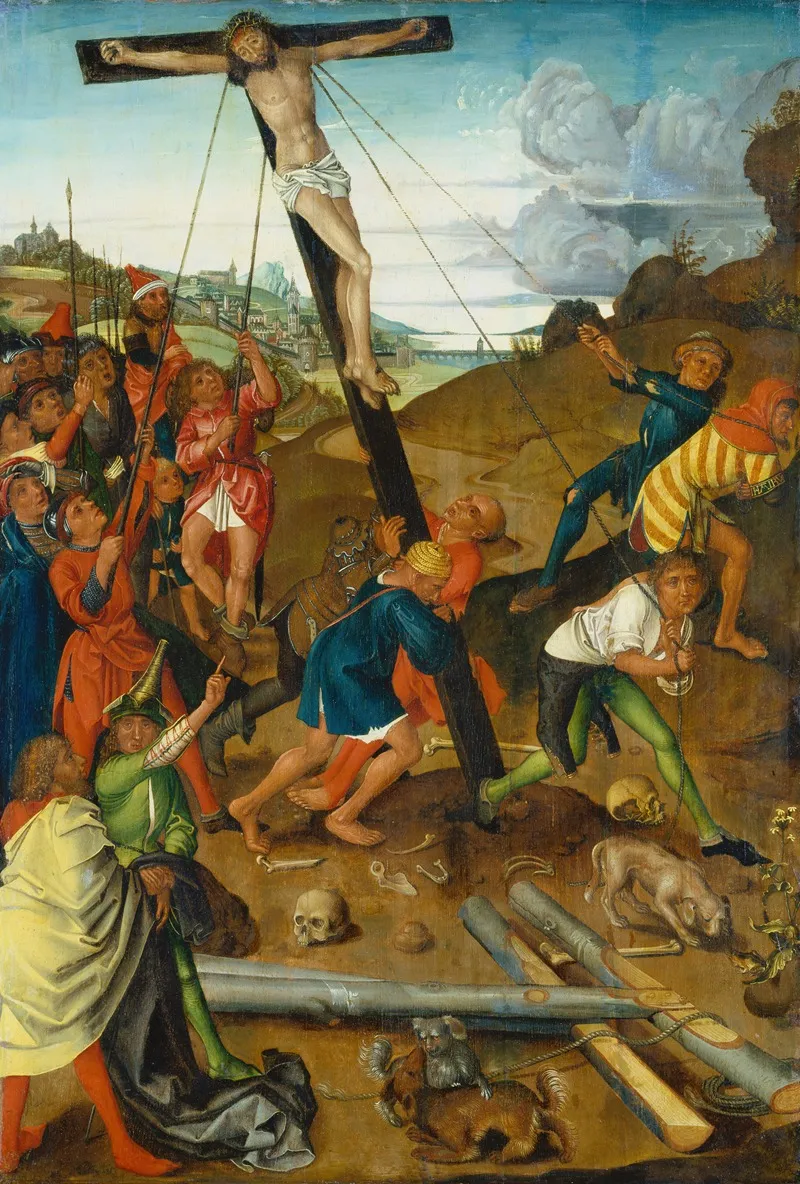 Raising Of The Cross 2 Wall Art by Master of the Stötteritz Altar - High-Resolution Digital Print
