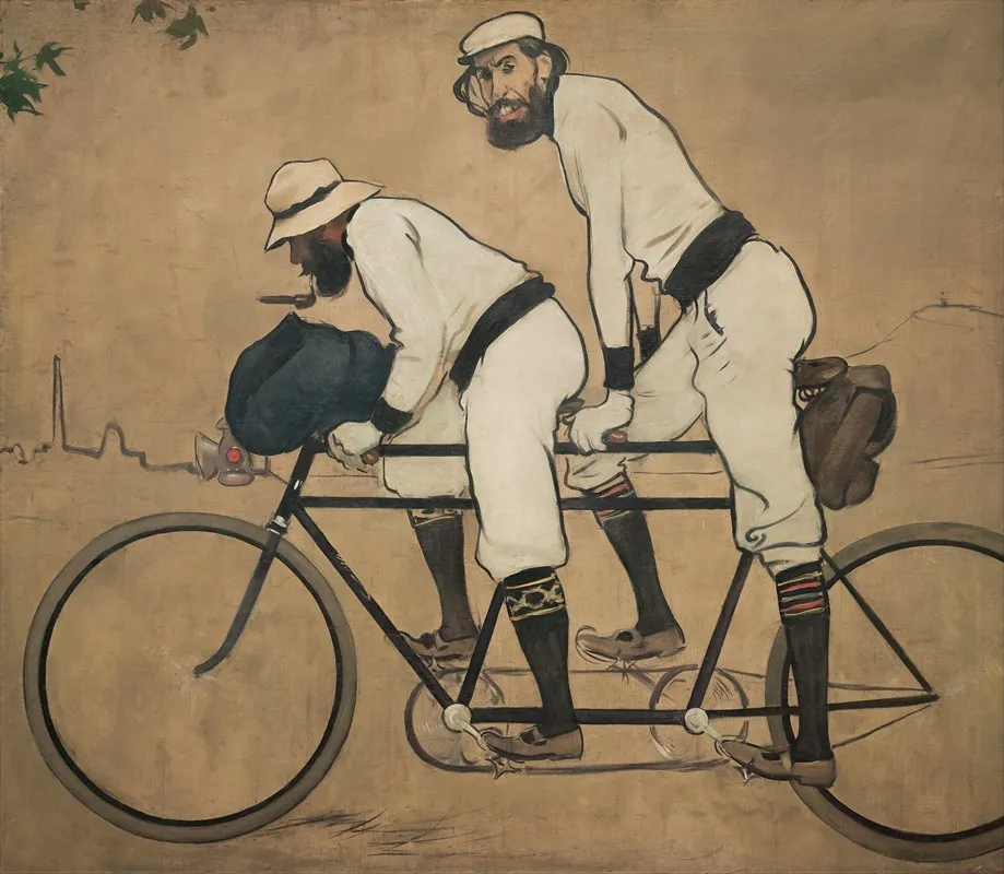 Ramon Casas And Pere Romeu On A Tandem