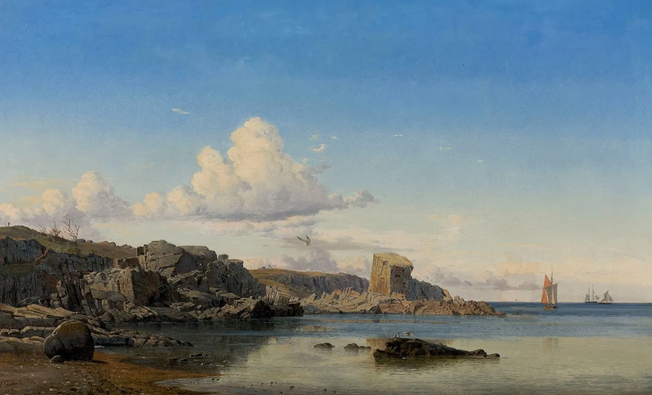 Randcleven At Gudhjem On The Eastcoast Of Bornholm Wall Art by Viggo Fauerholdt - High-Resolution Digital Print