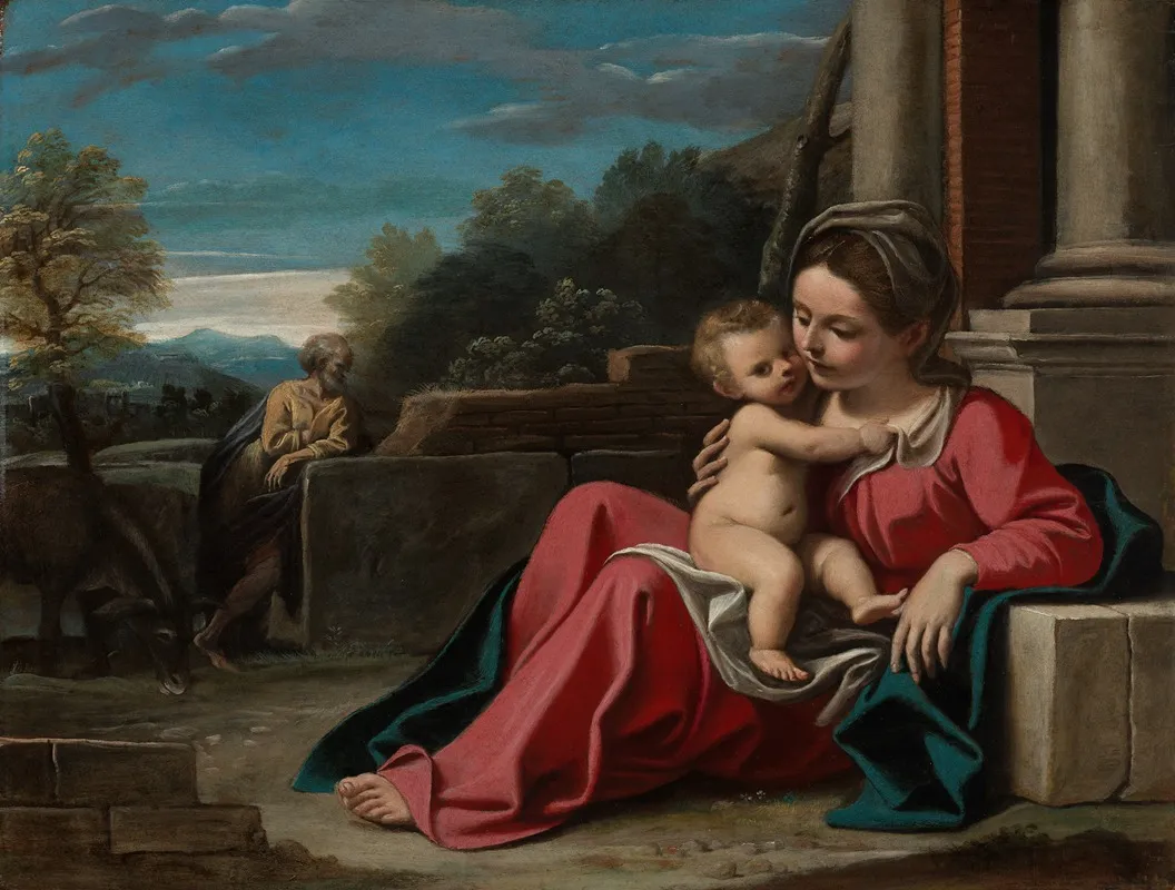 Rast Auf Der Flucht Nach Agypten 2 Wall Art by Sisto Badalocchio - High-Resolution Digital Print