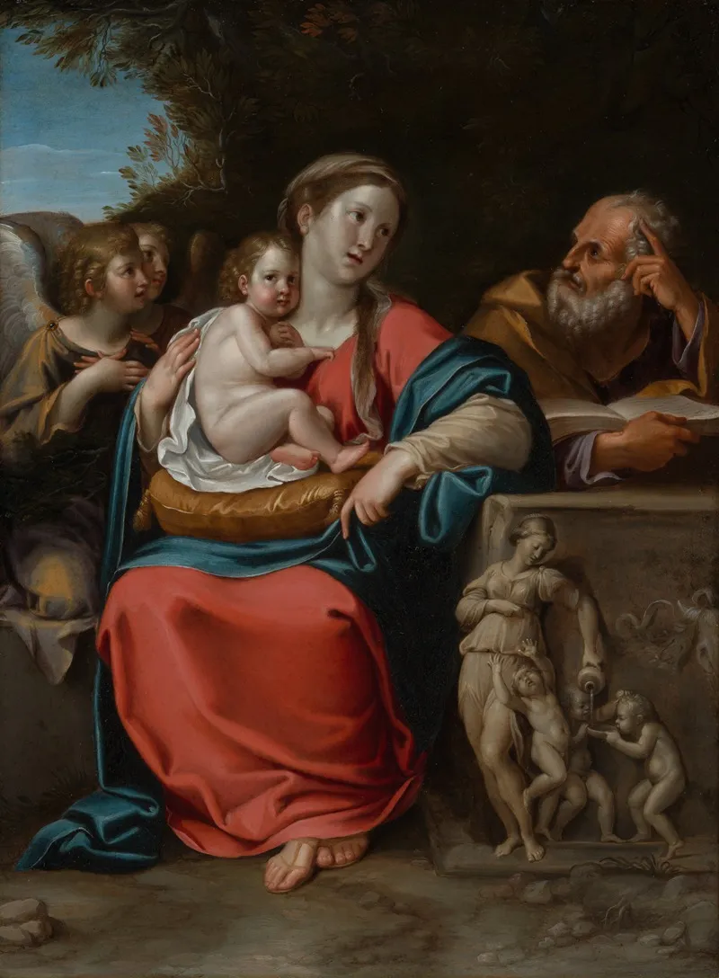 Rast Auf Der Flucht Nach Agypten Wall Art by Francesco Albani - High-Resolution Digital Print