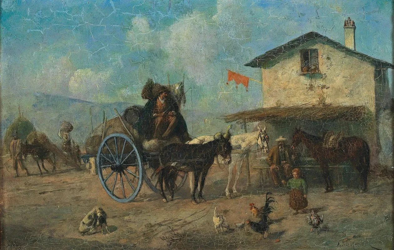 Rast Vor Der Schenke Wall Art by Alfred Friedländer - High-Resolution Digital Print