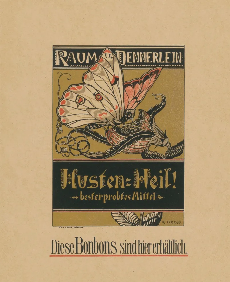 Raum Und Dennerlein Husten Heil Diese Bonbons Sind Hier Erhaltlich Wall Art by Karl Groß - High-Resolution Digital Print