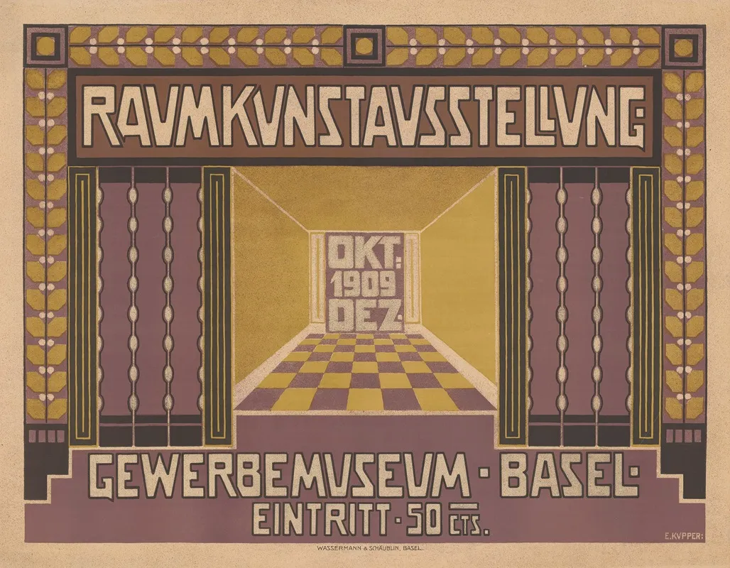Raumkunstausstellung Gewerbemuseum Basel Wall Art by Eugen Kupper - High-Resolution Digital Print