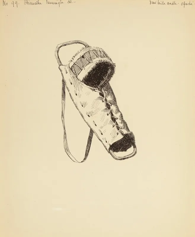 Rawhide Cradle Apache Illustration From The Song Of Hiawatha