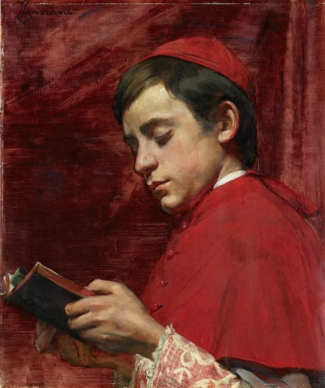 Reading Choir Boy Wall Art by Louise Amans - High-Resolution Digital Print