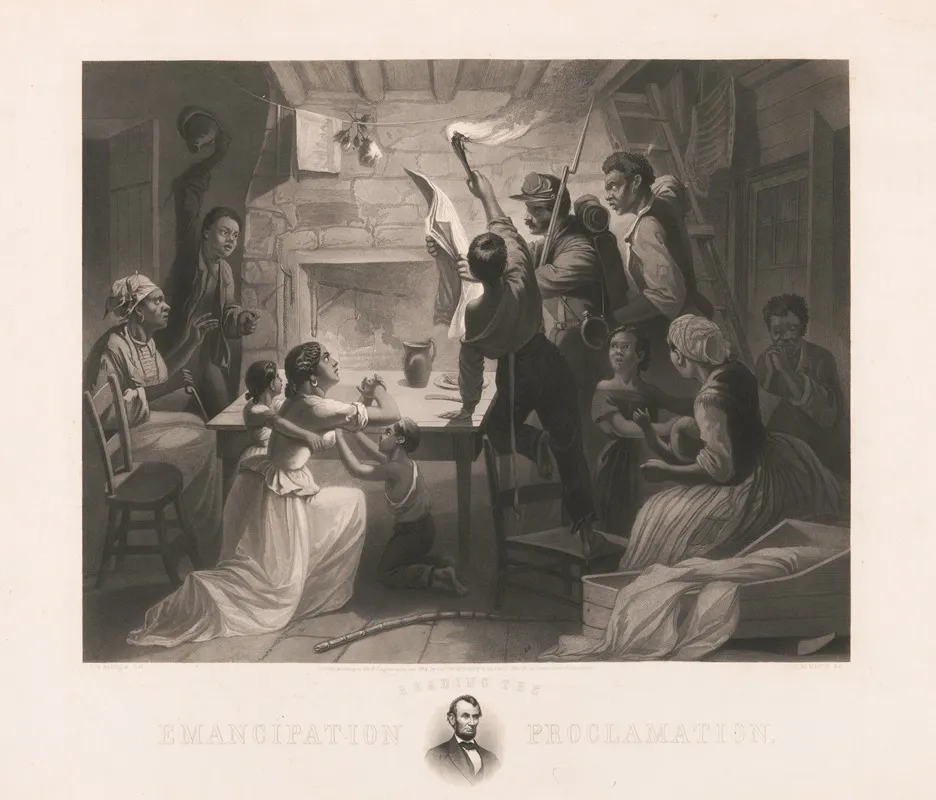 Reading The Emancipation Proclamation Wall Art by Henry Walker Herrick - High-Resolution Digital Print