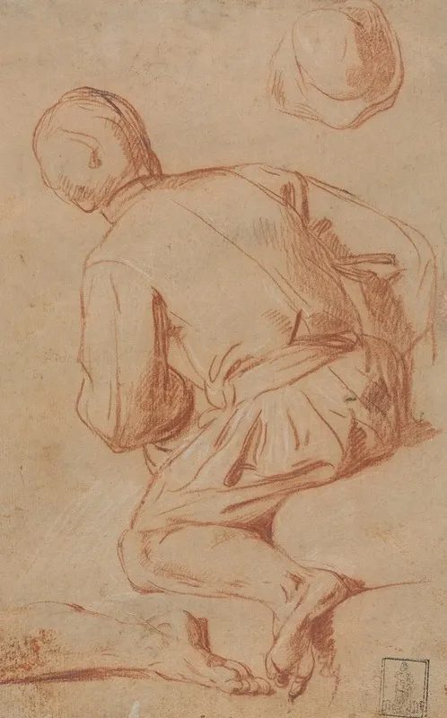 Rear View Of Seated Man Wall Art by Carlo Vimercati - High-Resolution Digital Print
